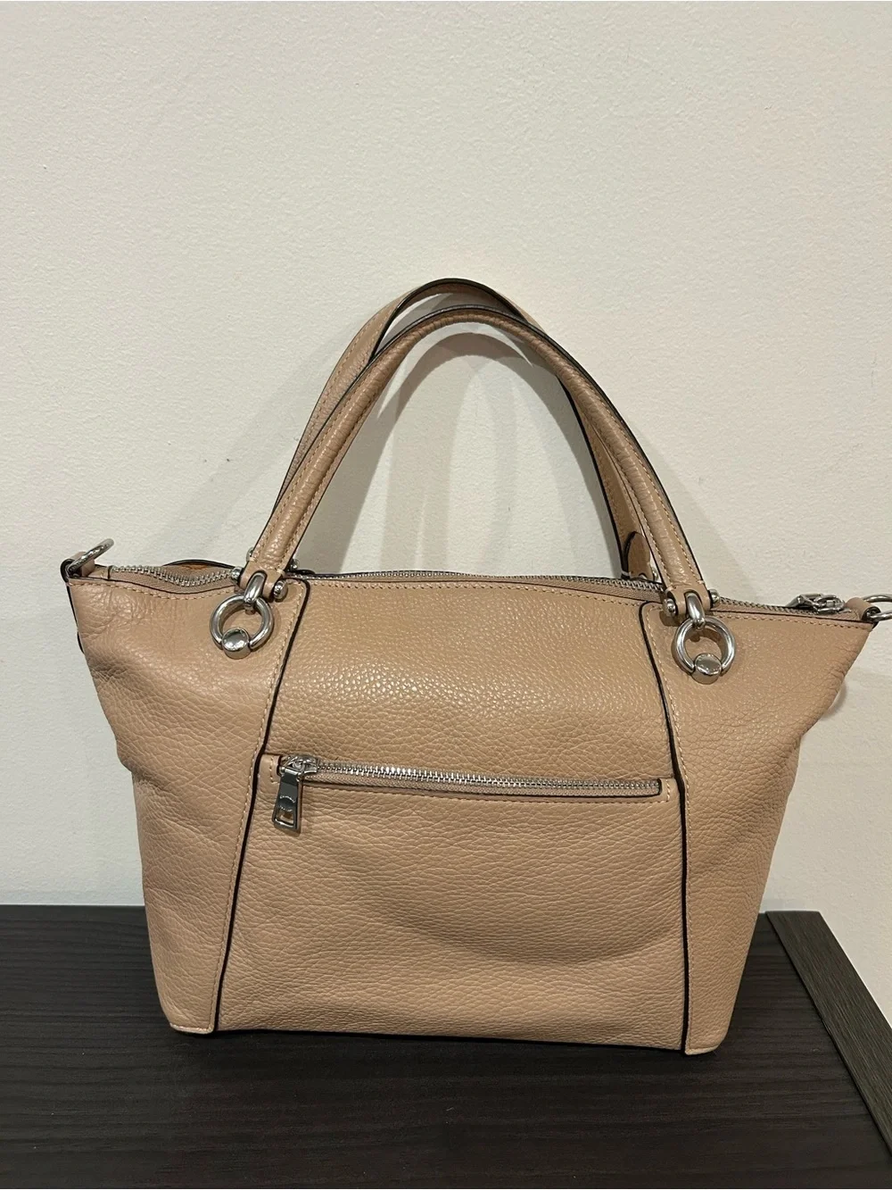 Coach Kacey Satchel Crossbody in Taupe color (Style#C6229)EUC